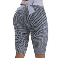 Stamzod trke za žene Modni seksi Bowknot ljetne elastičnosti Yoga Honeycomb Hlače hlače