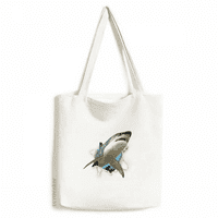Papir za životinje Šokovi morski psi tote platnene torbe za kupovinu Satchel Casual torba