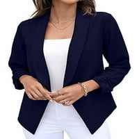 Luxplum dame Blazers Otvoreno prednja kardigan jakna dugi rukav blezer modne poslovne jakne Radna odjeća