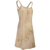 Haljine za žene Ljeto okrugla vrata bez rukava 3D digitalna sitnica Sling suknja od plaže haljina