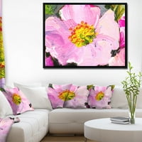 Art DesimanArt Ružičasti cvijet cvjetni uokvireni platno u. Široko u. Visok