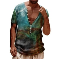 Muška majica Muška ljetna modna casual pričvrstite 3D digitalni tisak majica kratkih rukava Top Flannel