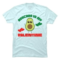 Avocado je moj valentin, zabavan dan zaljubljenih poklon mens svijetloplavi grafički tee - dizajn ljudi