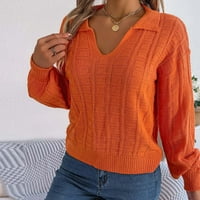 Azrijski ženski jeseni bluze s dugim rukavima, plaćanje na vrhu, plus veličine Ženska modna čvrsto pulover