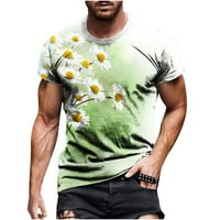 Simplmasygeni Dan nezavisnosti Muške bluze plus veličina casual okruglih vrata cvijet 3D digitalni ispis