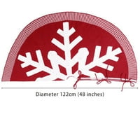 Suknja za božićnu drvcu pletena vuna pregača akril pletene snježne pahulje