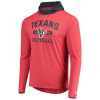 Muška nova era Red Movy Houston Texans Active Block Hoodie majica s dugim rukavima