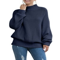 Ženska kornjača za kultlenecki rukav sa slobodnim prevelikim šumskim pletenim pulovernim džemper za