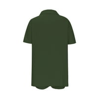 Ljetne odjeće Žene kratkih rukava za bluzu za bluzu i kratke hlače Podešava dva odjeća za pričvršćivanje elastičnih šarkirajućih šarkica podudaranja Loungewear Green XL