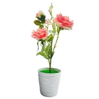 Artificial Rose Cvjetni lonac, lažna ruža Cvijeće Bonsai Pot umjetni cvjetovi u lončanim umjetnim rukom Keramikom Bonsai za svadbenu partiju