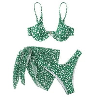 FSqjgq Womens Swimsuits Sets Tonderwire Bikini Top Ženske ukrase za plivanje Šarene žene Bikini Set