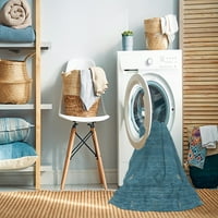 Ahgly Kompanija Mašina za pranje u zatvorenom pravokutniku Savremeni plavi Ivy Plavi prostirci, 4 '6