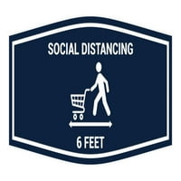 Fancy Social Distancing znak - Veliki 4,5x9