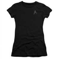 Star Trek-Darkness Command logo - kratki rukav Junior Sheer Tee - crna, velika