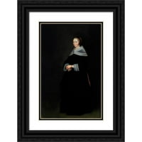 GERARD TER BORCH BLACK ORNATE WOOD Framed Double Matted Museum Art Print pod nazivom - Portret dame