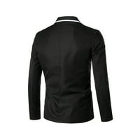 Muški dugi rukav V-izrez Blazer notch rever kratka jakna Čvrsta boja Leisure England Visoko kvalitetno