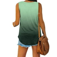 XYSAQA WOMENS na vrhu bez rukava Ljetni modni casual grafički otisak prsluk V izrez labavi fit majica