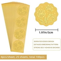 2 Gold foil naljepnica za maslačak sertifikat za brtve zlatne reljefne okoliše naljepnice za brtvljenje