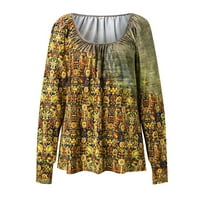 Camisas de mujer kratki rukav za žene Print Dugim gornjim o-vratom Ležerne prilike modne cvjetne majice