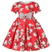 Djevojke Ljetna haljina Nova kratka rukava dječja elegantna casual haljina zasebnica dnevno nositi odjeću za djevojčicu