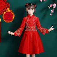 Djeca djece Dječje djevojke Dječje oblače za kinesku novogodišnju haljine za tople princeze 8- godina