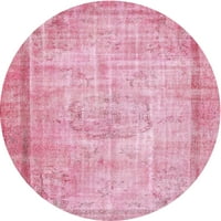 Ahgly Company u zatvorenom okruglom tradicionalnim tamnim ružičastim perzijskim prostirkama, 4 '