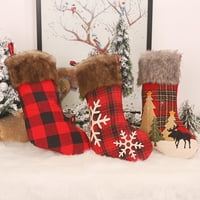 Božićno stablo Snowflake rešetke Viseći ukras čarapa Xmas Candy Pokloni Torbe, najlonska vlakna