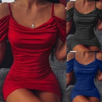 Žene s ramena klizne haljine kaiševi seksi bez leđima bodycon klub mini kratka haljina
