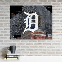 Detroit Tigers ispružio se 20 24 platna Giclee print - dizajnirao umjetnik MAZ Adams