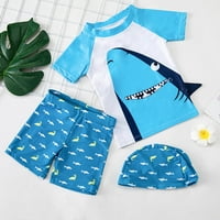 Toddler Kids Boys crtani morski pas + kratke hlače + šešir kupaći kostimi kupaći kostim osip gardi