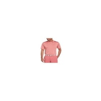 Odjeća Muška jednostruka ulagač ružičasta prugasta klasična fit moinure Wicking Polo XXL