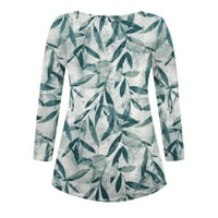 AirPow Online ženske bluze Žene Ležerne prilike dugih rukava Open Dugme okrugli vrat Labavi bluza za