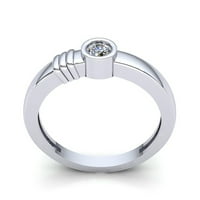 0.60carat Round Cut Diamond Dame Bridal Solitaire Angažovalni prsten Čvrsti 14K ruža, bijelo ili žuto