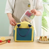 Izolirana torba za ručak s ručkom sa bočnim džepom ručak za propuštanje BO s mekim podstavljenim ručicama
