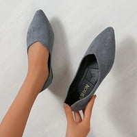 Puuawkoer dame modni čvrsti boju šiljaste cipele na cipelama plitke cipele ženske cipele sive