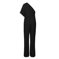 NIFTY ženska banketna haljina kombinezon seksi viseći vrat ženske pantalone 2xl crna