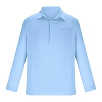 Qolati pamučne košulje za muškarce Ležerne tipke s dugim rukavima niz Henleys bluza lagana klasična