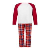 Porodica koja odgovara Božićne pidžame Set Retterhatplaid Print Holiday Pajamas Sleep odjeća Tata Mom