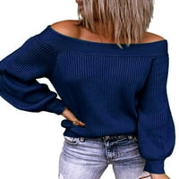 ZDCDCD ženski vrhovi jedan pulover s dugim rukavima na rame
