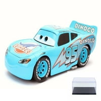 Diecast Couch & Ekran Case Paket - Disney Pixar automobili Dinoco Lightning McQueen, Sky Blue - Jada