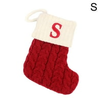 Božićne čarape pleteno čarapa cvjetna bombona poklon torba Decor} Viseći Xmas Tree A4K2