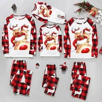 Coopserbil Pajamas Porodični božićni pidžami Podudarni setovi Pleteni Men Velvet Božić Family Pajamas
