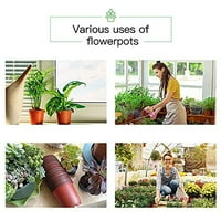 4 6 Plastične posude za postrojenje sa etiketama biljaka, sadnica cvijeća sa cvijećem biljne posude i sjemenski starter lonac