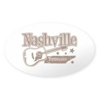Cafepress - Nashville Tennessee ovalna naljepnica - naljepnica