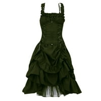 Radna haljina Steampunk Retro sud Princess rukava bez rukava Gothic Vintage haljina zelena haljina 5xl