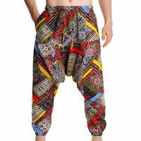 Azrijske modne pantalone za mens zazor muškarci casual moda srednje struk joga crotch hlače leteći vjeveri