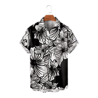 Cvijeće Havajska majica za muškarce Dječaci 3D crtani film Dječji majica Bluza na plaži, D-4XL