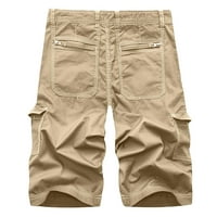 Muški kratke hlače Cargo Big i visoki muški povremeni čista boja na otvorenom Pocket plaža Radna pantalona za teretna kratke hlače