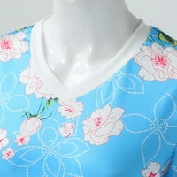 Cherryhome ljetna kućna odjeća cvjetne tiskane majice hlače za žene za žene domaće odjeće