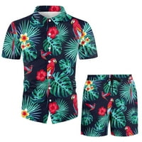 Muški sportski set Ljeto odijelo Proljeće Ljeto Ležerne prilike Havaii Beach Stitch Stripering Stripe